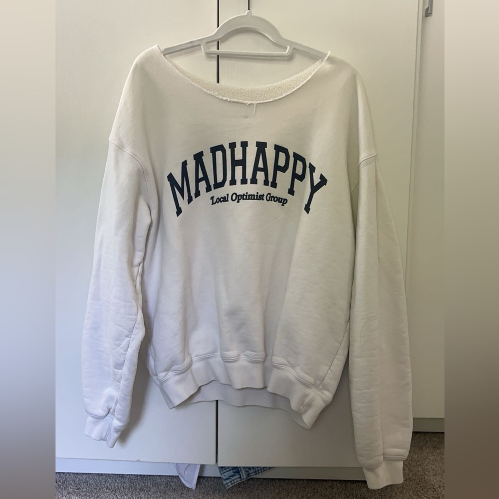 MAD HAPPY cut sweatshirt